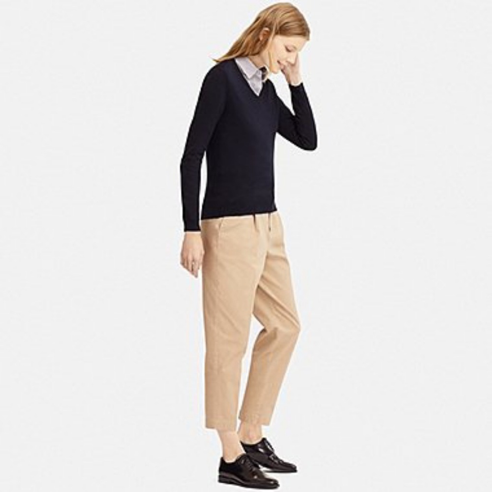 Uniqlo Extra Fine Merino Wool V-Neck Sweater